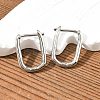 Brass Huggie Hoop Earrings LS-EJEW-P189-01P-1