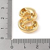 Brass Micro Pave Clear Cubic Zirconia Pendant KK-Z046-01G-S-3