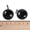 Natural Obsidian Tree of Life with Owl Pendants G-L524-15AS-10-3