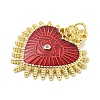 Brass Micro Pave Cubic Zirconia Pendants KK-Q814-24G-2