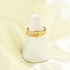 Hollow Out 304 Stainless Steel Cuff Rings for Women LS-RJEW-G338-23G-2