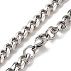 304 Stainless Steel Cuban Link Chain Necklaces for Men NJEW-B117-01E-P-1