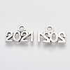 Tibetan Style Alloy Charms TIBE-T010-36AS-RS-2