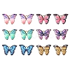 12Pcs 6 Colors Printed Alloy Pendants FIND-FS0001-28-1