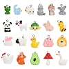 21Pcs 21 Styles Opaque Resin Pendants RESI-YW0003-27-1