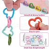 28Pcs 14 Colors Zinc Alloy Spring Gate Rings FIND-SP0002-61-6
