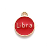 Alloy Enamel Pendants X-ENAM-S124-01B-07K-3
