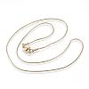 304 Stainless Steel Snake Chain Necklaces NJEW-D285-02G-1