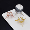 BENECREAT 3Pcs 3 Colors Dragonfly Crystal Ball Display Stand Alloy Metal Base ODIS-BC0001-10-4