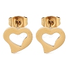 PVD Vacuum Plating 304 Stainless Steel Stud Earrings for Women EJEW-A048-41A-G-1