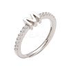 S925 Sterling Silver Adjustable Letter Rings for Women RJEW-M068-01P-M-2