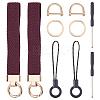 2 Sets Zinc Alloy Nylon Rubber Keychains KEYC-HS0001-12A-1