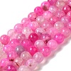 Dyed & Heated Natural Dragon Veins Agate Beads Strands G-P539-A01-06-1
