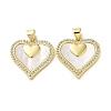 Valentine"s Day Brass Micro Pave Clear Cubic Zirconia Pendants KK-B083-41H-G-1