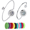 1Pc Stainless Steel Open Cuff Bangles BJEW-SC0001-55A-1