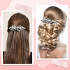 Gorgecraft 2Pcs 2 Style Flower Crystal Rhinestone Hair Barrettes OHAR-GF0001-25-5