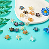 20Pcs 10 Colors Glass Pendant PALLOY-TAC0109-6