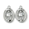 Brass Micro Pave Cubic Zirconia Charms KK-D092-04P-1