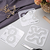 Gorgecraft 3Pcs 3 Styles Quilting Template TOOL-GF0003-39-4