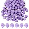 20Pcs Round Solid Color Silicone Beads JX466A-01-1