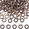200Pcs Dyed Wood Jewelry Findings Coconut Linking Rings COCO-SC0001-02-1