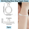 Beebeecraft 5 Sets 925 Sterling Silver Ring Toggle Clasps STER-BBC0002-18-2