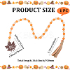 Round Wooden Beaded Autumn Decoration AJEW-WH20019-60-2