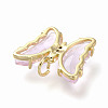 Brass Micro Pave Clear Cubic Zirconia Pendant ZIRC-P079-B02-11-2