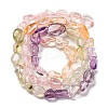 Natural Prehnite & Rose Quartz & Amethyst & Citrine Beads Strands G-L610-B14-01-3