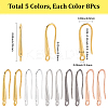 40Pcs 5 Colors Eco-Friendly Brass Earring Hooks KK-SC0006-48-2