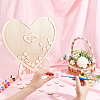 Heart Shape Wooden Guest Book Ornaments DJEW-WH0034-80-3