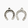 Tibetan Style Alloy Horseshoe Pendants TIBEP-23708-AS-NR-1