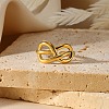 304 Stainless Steel Open Cuff Rings for Women LS-RJEW-U060-01G-G-1