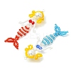 Copper Wire Wrapperd Glass Seed Beads Big Pendants PALLOY-MZ01442-3