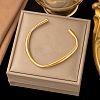 304 Stainless Steel C-Shaped Cuff Bangles for Women LS-BJEW-G759-02G-1