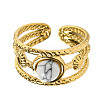 Ion Plating(IP) 304 Stainless Steel Open Cuff Rings RJEW-C079-14G-3
