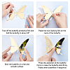12Pcs 6 Style Stainless Steel Butterfly Wall  Decoration Pendants STAS-UN0036-52G-5