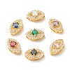 Rack Plating Brass Cubic Zirconia Multi-Strand Links ZIRC-P099-13G-1