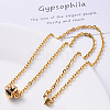 PVD Vacuum Plating 304 Stainless Steel Cable Chain Necklace NJEW-S420-004G-5