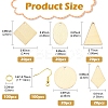 DIY Rhombus/Triangle/Oval Natural Poplar Wood Pendant Dangle Earring Making Kits DIY-YW0010-47-2