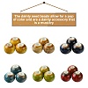 6 Colors Handmade Fancy Antique Glazed Porcelain Ceramic Round Beads PORC-FS0001-02-2