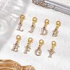 26Pcs Letter A~Z Alloy Rhinestone Pendant Decorations HJEW-JM02653-2