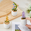 3Pcs 3 Styles Lampwork Flower Display Decoration DJEW-DC0001-16A-3