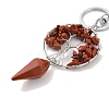 Natural Red Jasper Gemstone Keychain KEYC-K022-01P-14-2