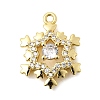 Christmas Brass Micro Pave Cubic Zirconia Pendants KK-L258-04G-E01-1