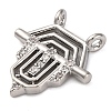 Brass Micro Pave Cubic Zirconia Pendants KK-K339-10A-02-2