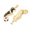 Brass Enamel Pendants KK-C248-09G-02-2