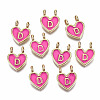 Alloy Enamel Charms ENAM-T012-02D-RS-1