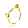 Simple 304 Stainless Steel Adjustable Cuff Rings for Women WT4746-10-1