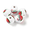 Summer Theme Printed Wood European Beads LS-WOOD-M010-06D-1